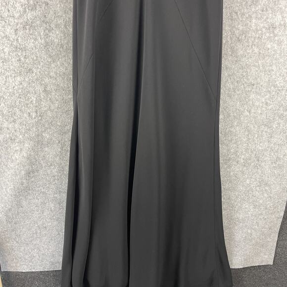 VTG Jones New York Evening Maxi Dress Women 10 Black Beaded Sheer Whimsigoth 90s - Picture 12 of 15